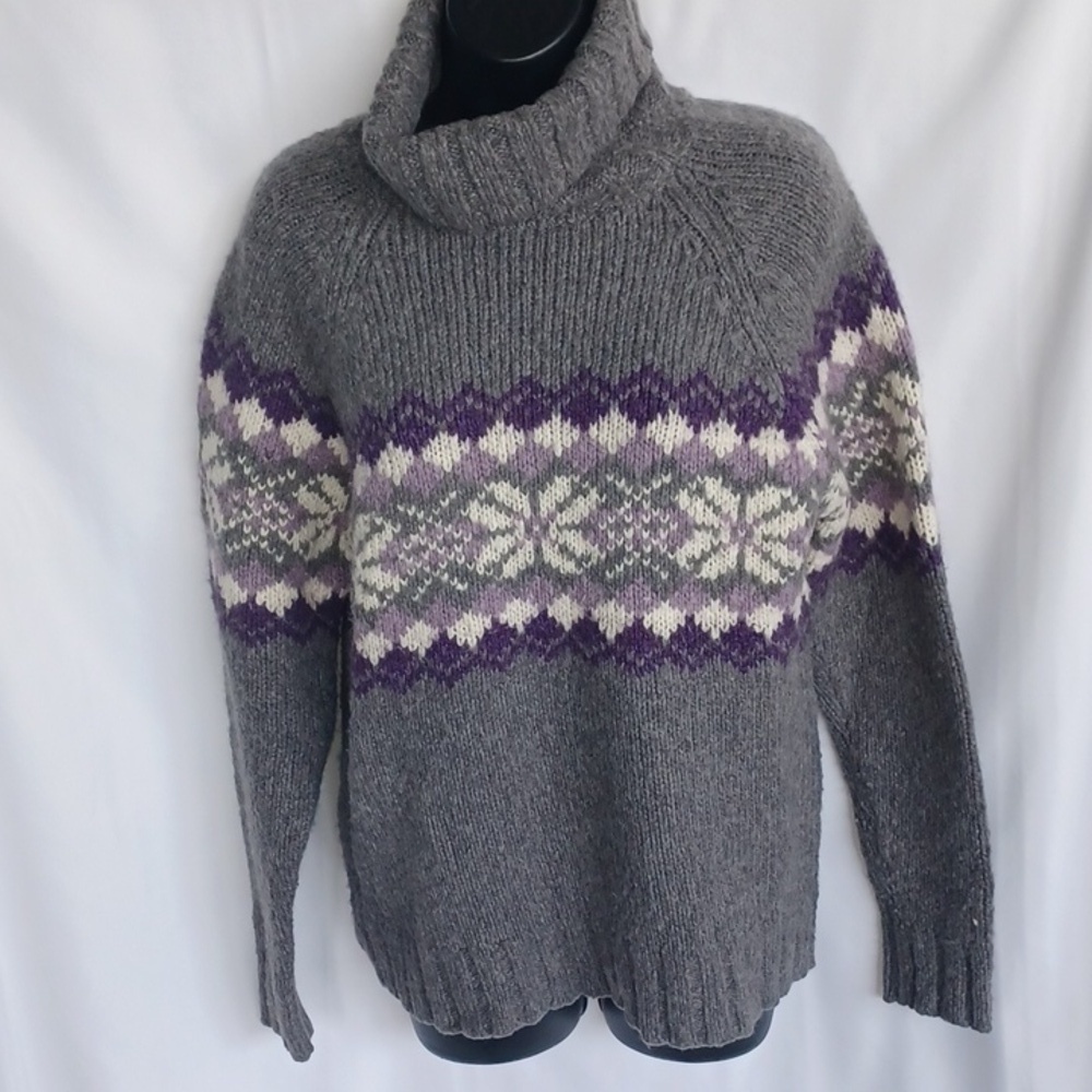 Tangents Cozy Winter Wool Blend Turtleneck Sweater, M, 20" PTP, 25" L